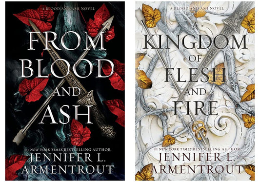 A Kingdom of Flesh and Fire + From Blood and ash by Jennifer L. Armentrout (Paperback COMBO)
