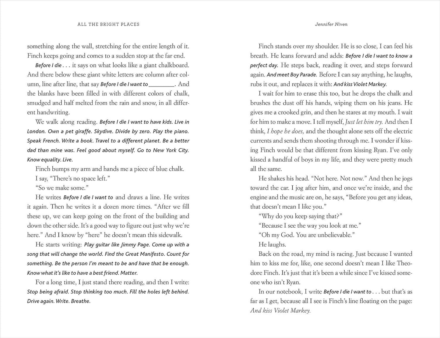 All the Bright Places by Jennifer Niven - BooksAdora