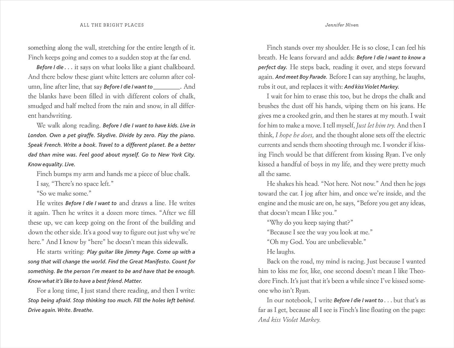 All the Bright Places by Jennifer Niven - BooksAdora