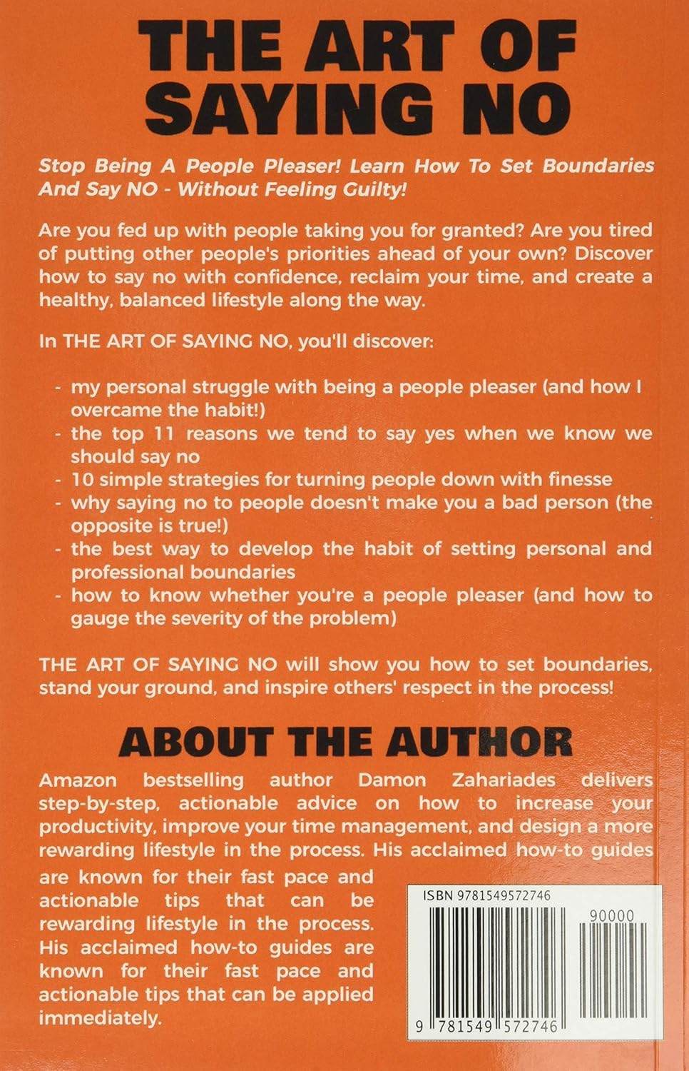The Art Of Saying NO by Damon Zahariades - BooksAdora