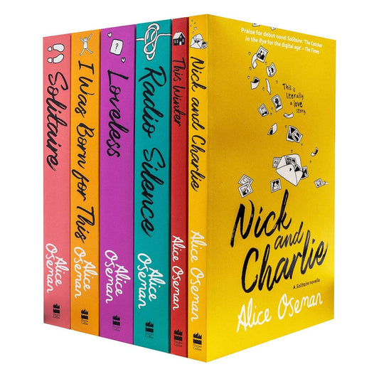 Alice Oseman Collection 6 Books Set (Solitaire, Loveless, This Winter, Radio Silence, Nick and Charlie, I Was Born for This) - BooksAdora