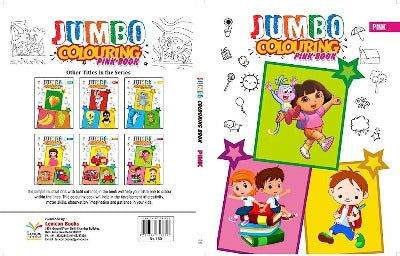 Jumbo Colouring Book Pink Paperback - BooksAdora