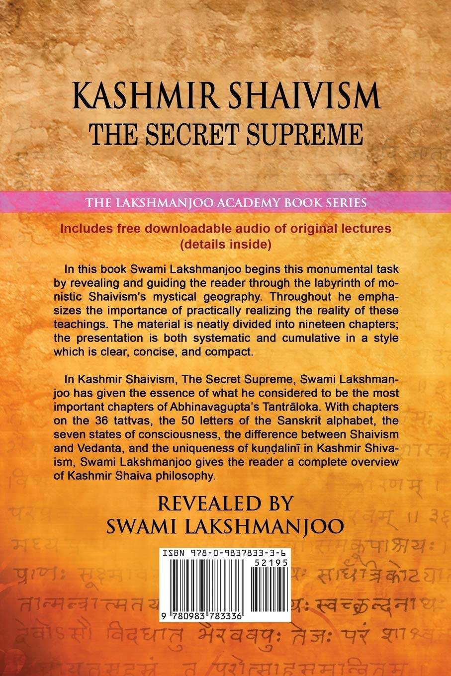 Kashmir Shaivism by Swami Lakshmanjoo - BooksAdora