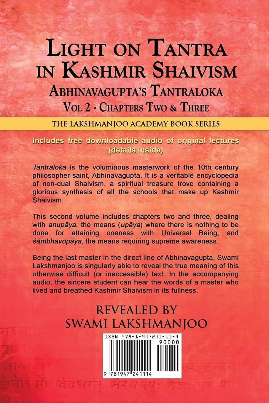 Light on Tantra in Kashmir Shaivism - Volume 2 by Swami Lakshmanjoo - BooksAdora