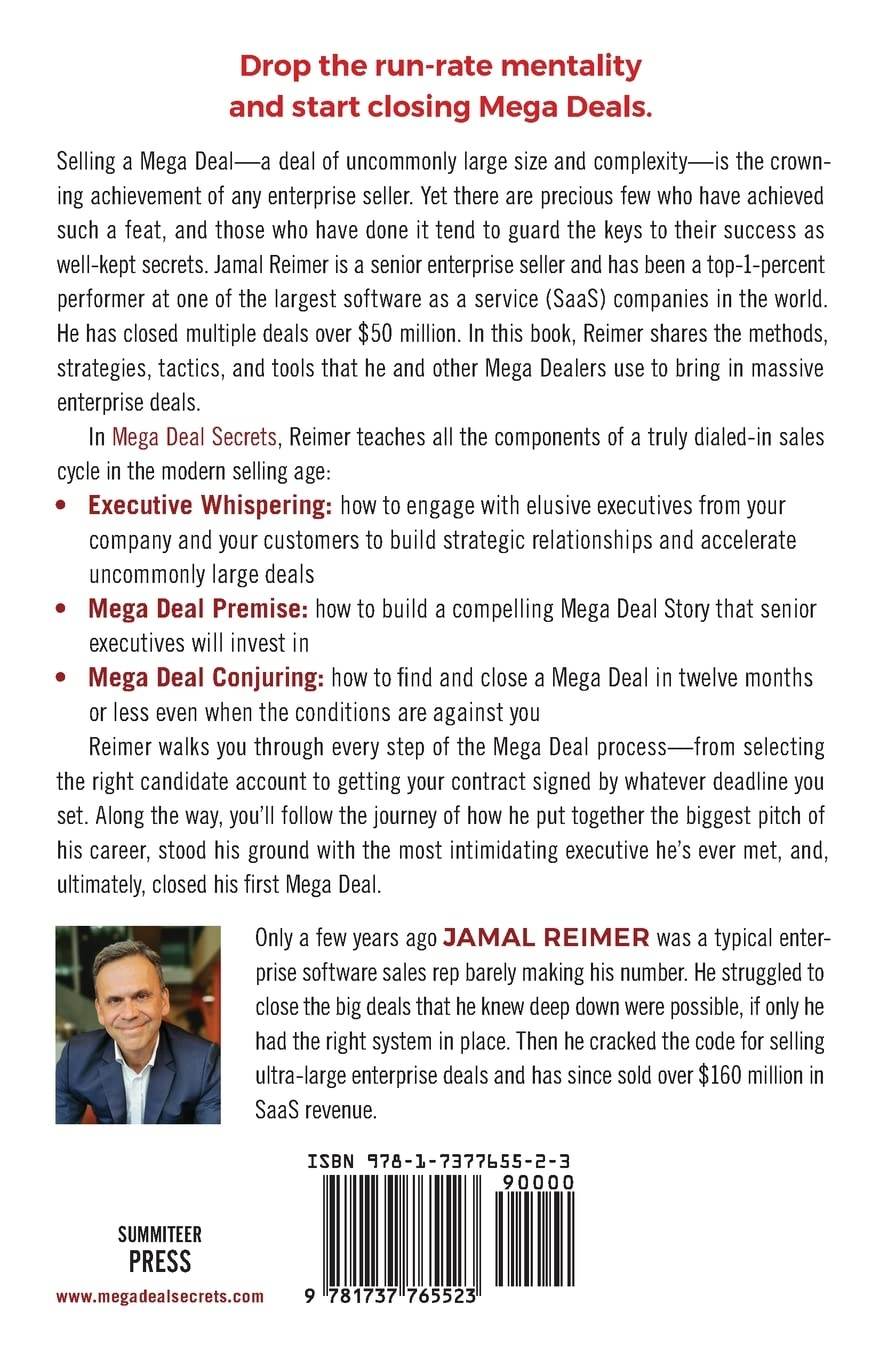 MEGA DEAL SECRETS: How to Find and Close the Biggest Deal of Your Career - BooksAdora