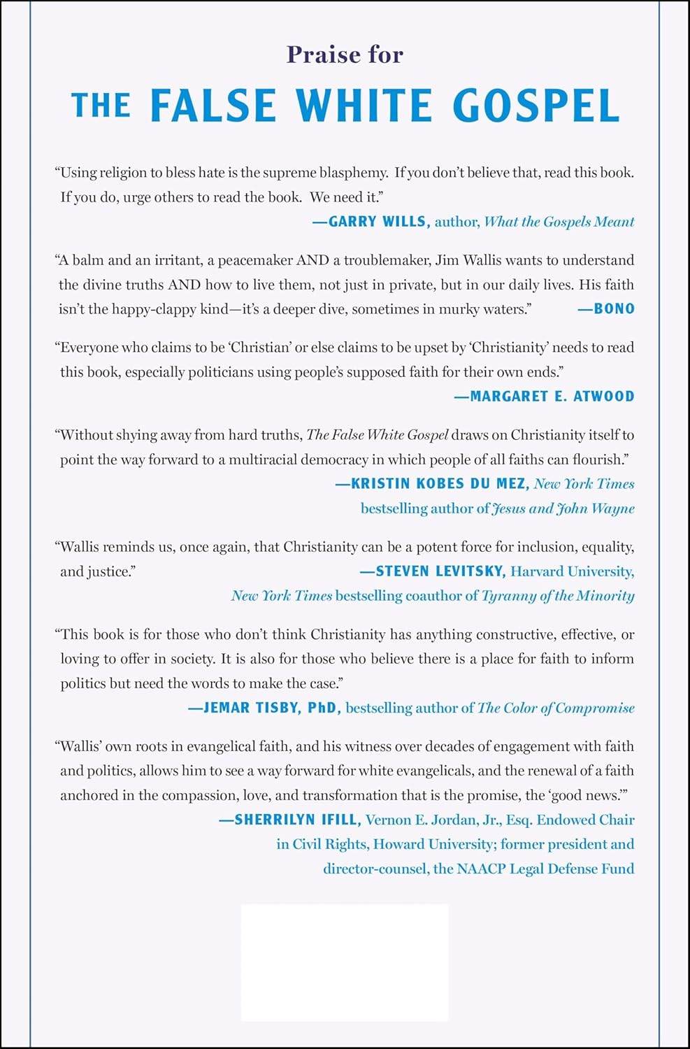 The False White Gospel by Wallis, Jim and Glaude, Eddie (Hardcover) - BooksAdora