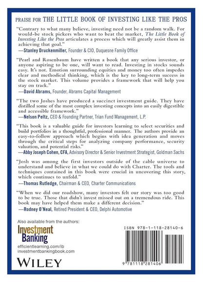 The Little Book of Investing Like the Pros by Joshua Pearl, Joshua Rosenbaum - BooksAdora