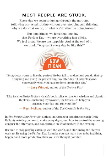 The Perfect Day Formula: How to Own the Day And Control Your Life by Craig Ballantyne - BooksAdora