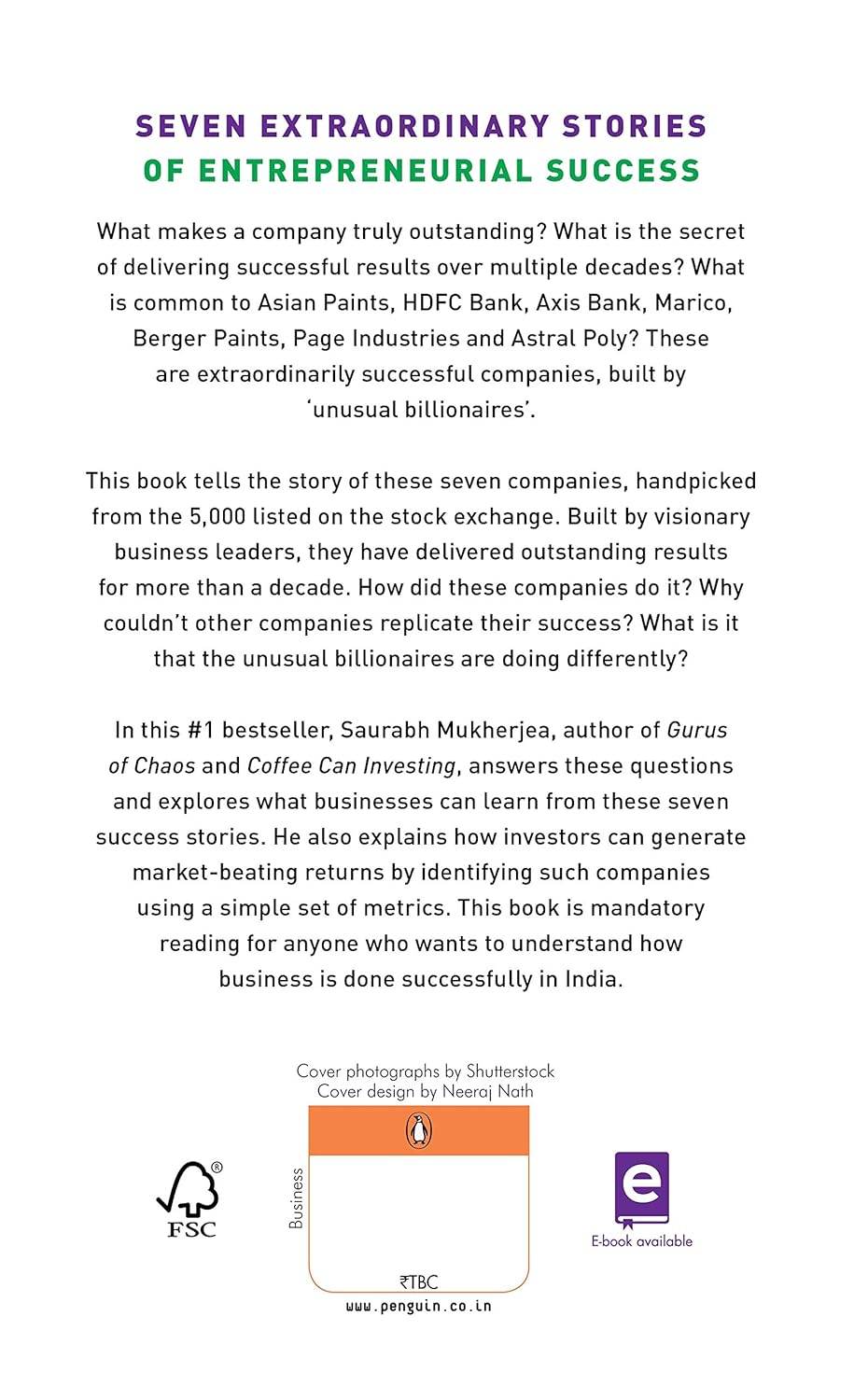 The Unusual Billionaires by Saurabh Mukherjea - BooksAdora