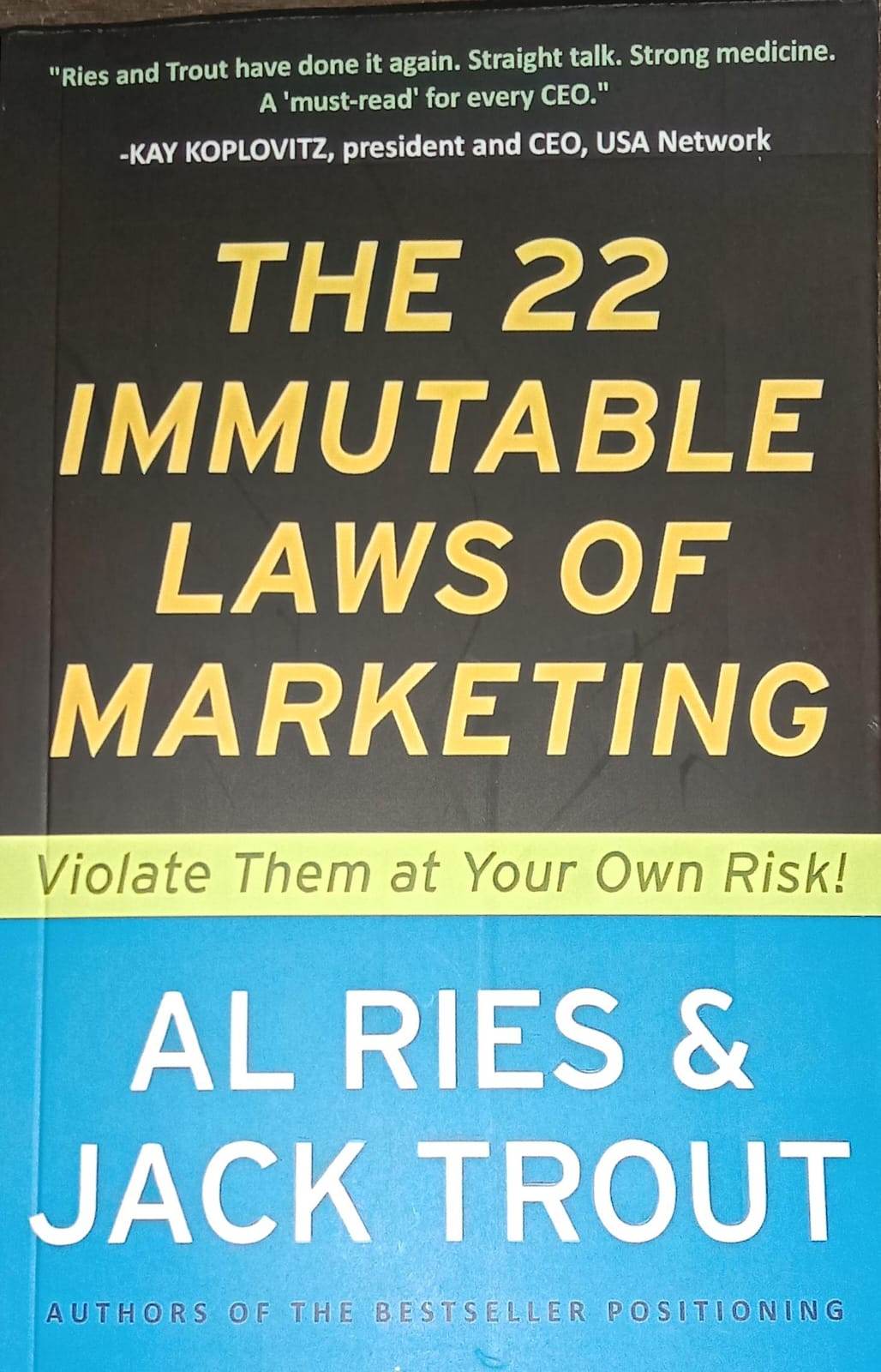 THE 22 IMMUTABLE LAWS OF MARKETING by Al Ries, Jack Trout - BooksAdora