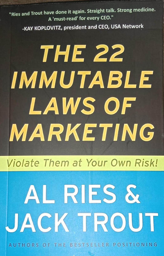 THE 22 IMMUTABLE LAWS OF MARKETING by Al Ries, Jack Trout - BooksAdora