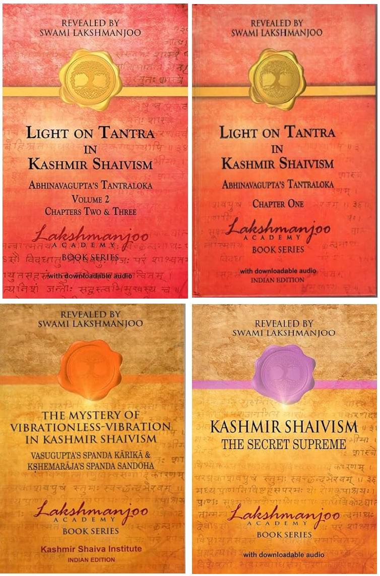 Kashmir Shaivism + Light on Tantra in Kashmir Shaivism - Chapter one + Light on Tantra in Kashmir Shaivism - Volume 2+ The Mystery of Vibrationless-Vibration in Kashmir Shaivism combo of 4 books - BooksAdora