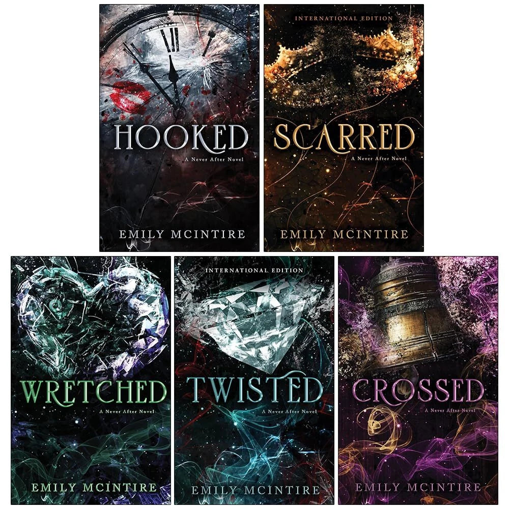 Hooked + Scarred + Wretched + Twisted + Crossed : Never After Series by Emily Mcintire